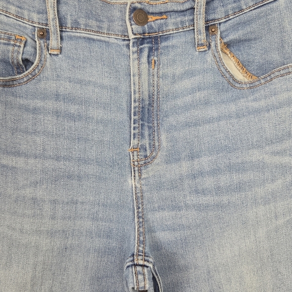 OLD NAVY The Power Jean A.K.A. The Perfect Straight Raw-Edge Ankle Girls Size 12 - Picture 4 of 7